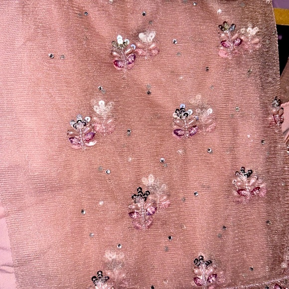 Pink and silver LAHENGA SAREE INCLUDED* - Picture 4 of 5
